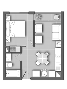 Departamento 1204 X Torre 1 C1 1 Dormitorio, Sara Del Campo 535,santiago