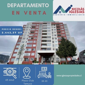 Departamento en Venta en Temuco 2 dormitorios 2 baños / Gestión y Propiedad