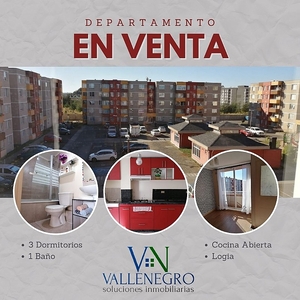 Departamento en Venta en Temuco 3 dormitorios 1 baño / Gestión y Propiedad
