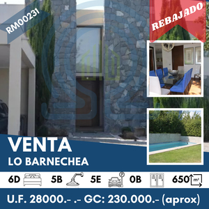 Casa en Venta en Lo Barnechea 6 dormitorios 5 baños / Easy Prop