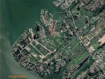 Terreno 5.550 m2 bahía chila, orilla de lago rapel