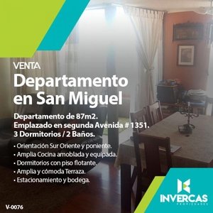 Departamento en Venta en San Miguel, Santiago