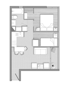 Departamento 420 X Torre 1 A1 2 Dormitorios, Maule 150,santiago