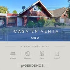 Casa en Venta en Temuco 4 dormitorios 2 baños / Gestión y Propiedad